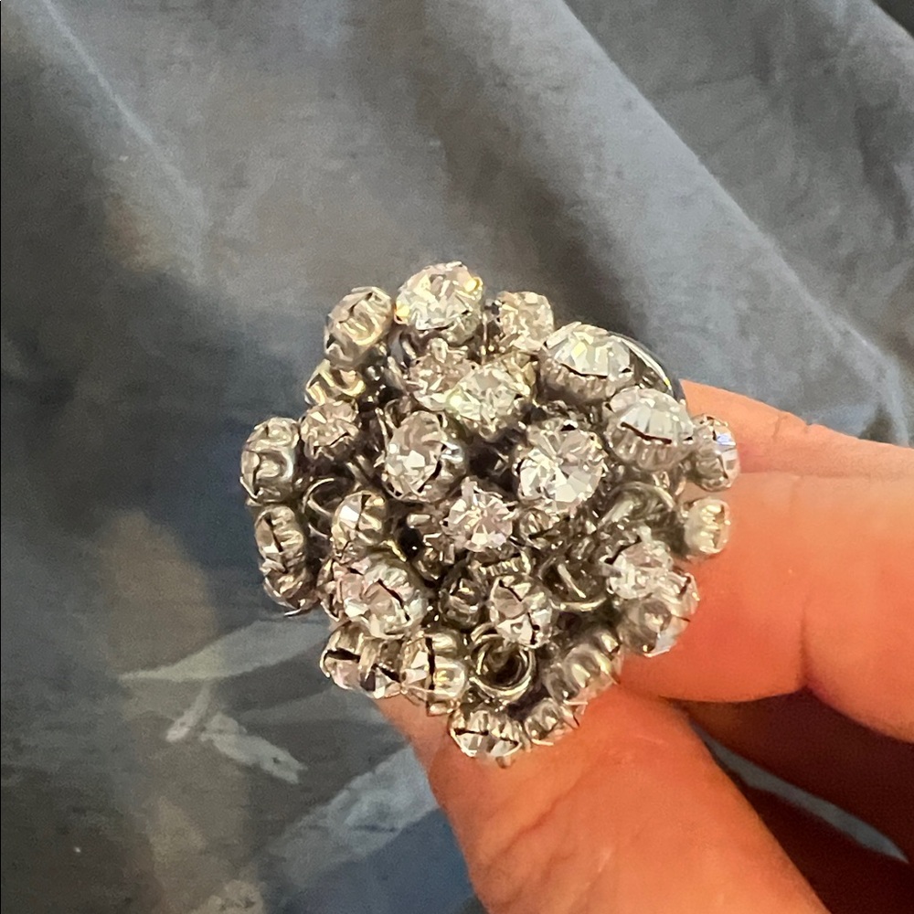 Cluster Cocktail Ring Multi Stone Ring - image 1